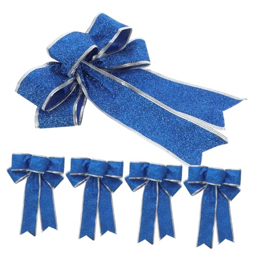 ORFOFE 5 Stück Glitzernde Weihnachts-schleifen aus Stoff für Geschenkverpackung und Baumschmuck Große Blaue Geschenkbänder Festliche Dekoration für Weihnachtsbaum Türen Wände und Tische ORFOFE 5 Stück Glitzernde Weihnachts-schleifen aus Stoff für Geschenkverpackung und Baumschmuck Große Blaue Geschenkbänder Festliche Dekoration für Weihnachtsbaum Türen Wände und Tische von ORFOFE