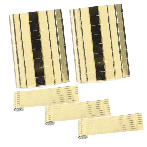 ORFOFE 5 Stück Selbstklebende Mosaik spiegelfliesen Fiberglas Wasserfest Dekospiegel Wandaufkleber für DIY Wanddeko Wohnzimmer Schlafzimmer Badezimmer von ORFOFE