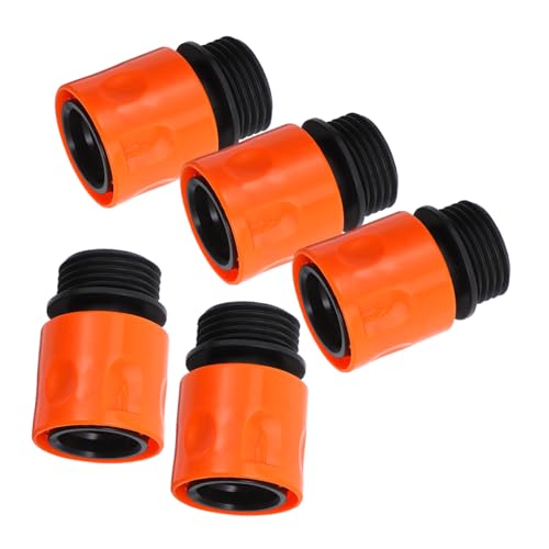 ORFOFE 5 Stück Teiliges Gartenschlauch Schnellverbinder Abs Kunststoff Robust Wetterfest Schlauchkupplung Adapter für Bewässerung Garten Sprinkler Autowäsche von ORFOFE