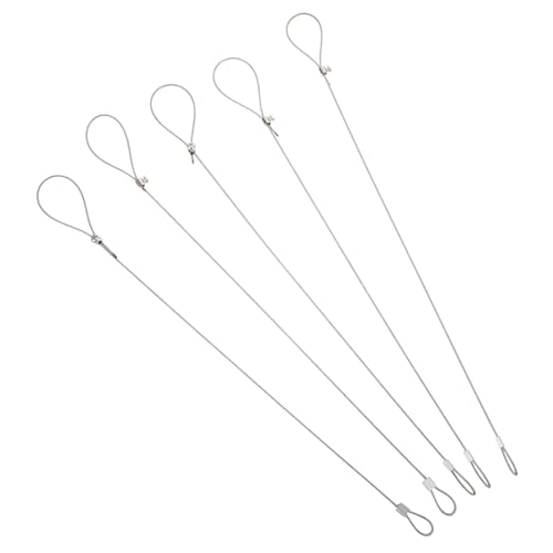 ORFOFE 5 Stück Teiliges Verstellbare Edelstahl Türriegel mit Stahlkabel Rostfrei und Langlebig für Metall und Holztore Gartentüren und Zaun Wetterbeständig Einfache Montage für von ORFOFE