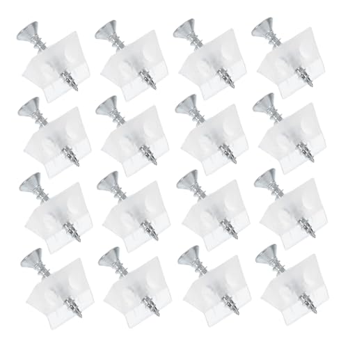 ORFOFE 50 Stück Kunststoff Möbelwinkel Schrankstütze Schubladenwinkel Möbelverstärkung Transparente Winkelbeschläge für Einfache und Stabile Möbelmontage von ORFOFE