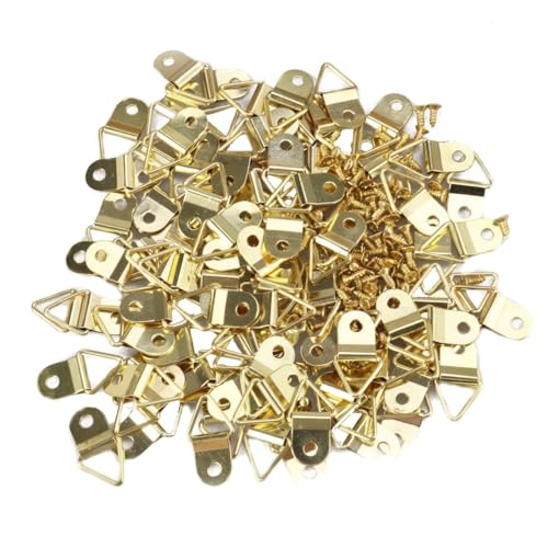 ORFOFE 50 Stück Teiliges Dreieck D Ring Bilderrahmen Aufhänger aus Aluminiumlegierung mit Kupferbeschichtung Einzelnes Loch Inklusive Schrauben Stabil und Verschleißfest für Foto und ORFOFE 50 Stück Teiliges Dreieck D Ring Bilderrahmen Aufhänger aus Aluminiumlegierung mit Kupferbeschichtung Einzelnes Loch Inklusive Schrauben Stabil und Verschleißfest für Foto und von ORFOFE