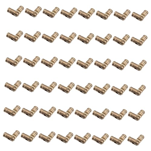 ORFOFE 50 Stück Teiliges Gelbe Kupfer Federscharniere Selbstschließend Mute Metall Scharniere für Schmuckkästchen DIY Holzkisten Zubehör von ORFOFE