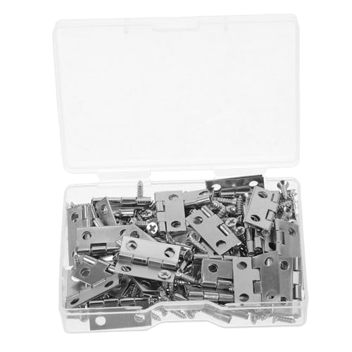 ORFOFE 50 Stück Teiliges Mini Scharnier mit Schrauben Kleine Retro Eisen Scharniere für Schmuckkästen Spielzeugkisten und Bastelprojekte Einfach zu Montieren Inklusive Tragbarer ORFOFE 50 Stück Teiliges Mini Scharnier mit Schrauben Kleine Retro Eisen Scharniere für Schmuckkästen Spielzeugkisten und Bastelprojekte Einfach zu Montieren Inklusive Tragbarer von ORFOFE