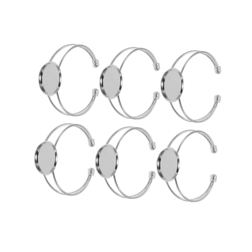 ORFOFE 6 Stück Kupfer Y-förmige Einstellbare Armreif-basis Silberfarben für DIY Schmuckherstellung Armbänder Glasanhänger Langlebig Rostfrei ORFOFE 6 Stück Kupfer Y-förmige Einstellbare Armreif-basis Silberfarben für DIY Schmuckherstellung Armbänder Glasanhänger Langlebig Rostfrei von ORFOFE