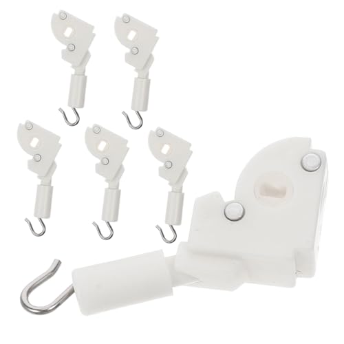 ORFOFE 6 Stück Teiliges Jalousie Wandhalter Ersatzteile Einfach zu Installierende Horizontale Lamellen Kippmechanismus Haken Kompatibel mit Gardinenstangen Stabile Weiße von ORFOFE