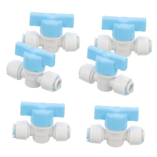 ORFOFE 6 Stück Teiliges Kugelhahn für Wasserfilter mit Schnellanschluss Gerades Durchflussventil Robust und Langlebig Installieren Weißes Design für Haushalts Wasseraufbereitung ORFOFE 6 Stück Teiliges Kugelhahn für Wasserfilter mit Schnellanschluss Gerades Durchflussventil Robust und Langlebig Installieren Weißes Design für Haushalts Wasseraufbereitung von ORFOFE