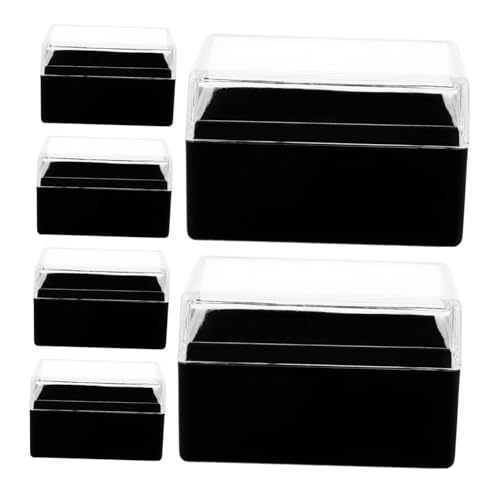 ORFOFE 6 Stück Teiliges Transparente Aufbewahrungsboxen für Mineraliensammlungen Stabile Kratzfeste Mineralien-displayboxen mit Transparentem Deckel und Schwarzem Boden Leicht Öffnbar ORFOFE 6 Stück Teiliges Transparente Aufbewahrungsboxen für Mineraliensammlungen Stabile Kratzfeste Mineralien-displayboxen mit Transparentem Deckel und Schwarzem Boden Leicht Öffnbar von ORFOFE