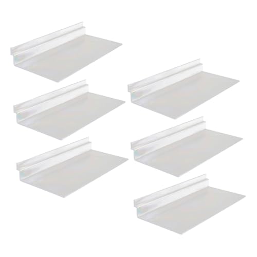 ORFOFE 6 Stück Transparente Slatwall Wandregale Schuhablagen aus Bruchsicherem Kunststoff Platzsparend Modernes Design für Schuhpräsentation und Vielseitige Wanddekoration von ORFOFE