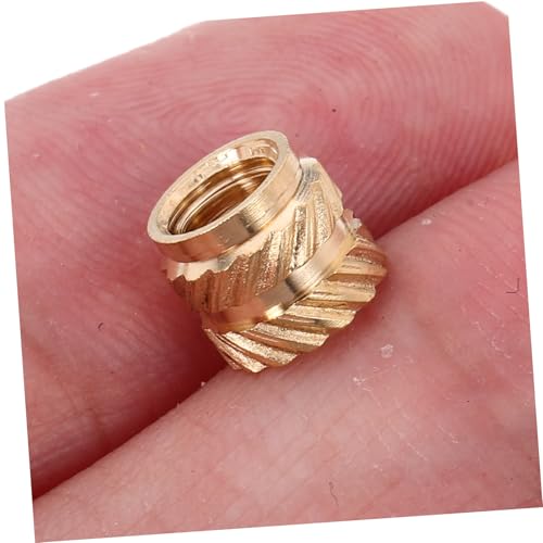 ORFOFE 60 Stück Messing Gewindeeinsätze Rändelmutter Innengewinde Kupfer Gewindehülse für Metall Druck DIY Projekte Langlebige Befestigung von ORFOFE