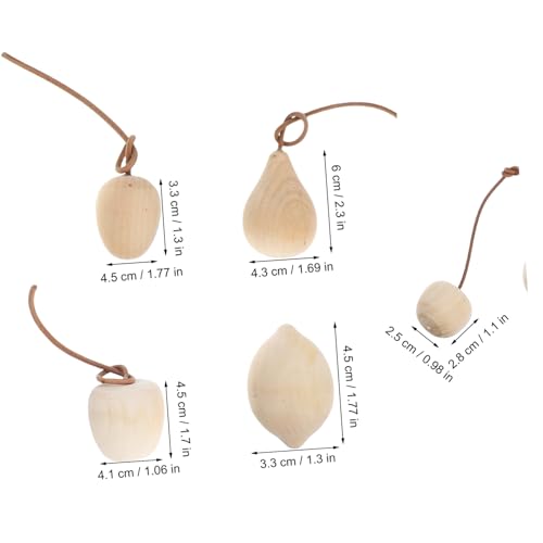 ORFOFE 6Stücke Unbemalte Holzfrüchte zum Basteln DIY Obst Ornamente für Kreative Dekoration Geeignet für Erwachsene für Zimmergestaltung und Persönliche Kunstprojekte von ORFOFE