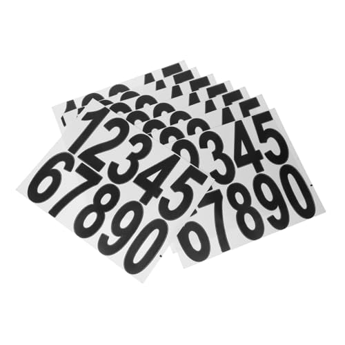 ORFOFE 8 Blatt Wetterfeste Selbstklebende Hausnummern aufkleber Hohl Gestaltete Adressnummern Sticker für Tür Fenster Zaun Außenbereich ORFOFE 8 Blatt Wetterfeste Selbstklebende Hausnummern aufkleber Hohl Gestaltete Adressnummern Sticker für Tür Fenster Zaun Außenbereich von ORFOFE