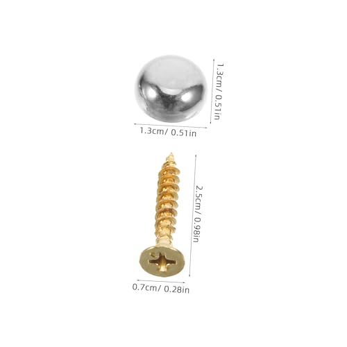 ORFOFE 8 Stück Teiliges Schrauben Dekorativen Selbstschneidenden Metallkappen Elegante Gebogene Abdeckungen für Wandbefestigung Möbel und Badspiegel Langlebig und Einfach zu Montieren von ORFOFE
