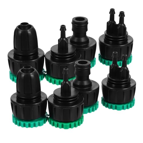 ORFOFE 8 Stück Teiliges Tropfbewässerung Wasserhahn Schlauchadapter Schnellkupplung Bewässerungssystem Gartenschlauch Verbinder für Garten Blumen Topf von ORFOFE