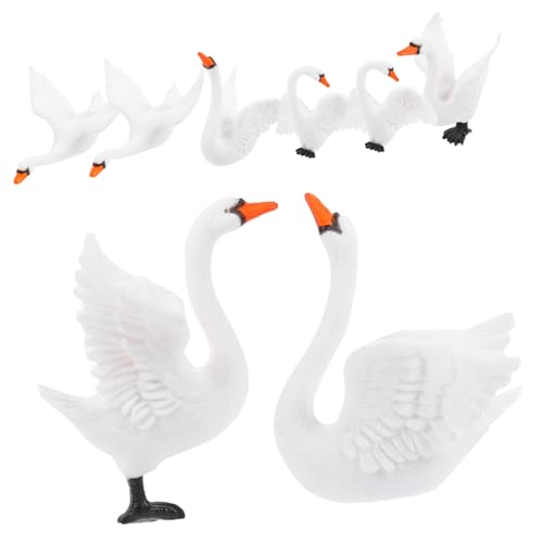 ORFOFE 8 Stück Teiliges Vogel Figurine Realistische Kunststoff Dekofiguren für Garten und Mikrolandschaft Wetterfeste Garten Deko Außen Kreative DIY Miniatur Ornamente für Haus und von ORFOFE