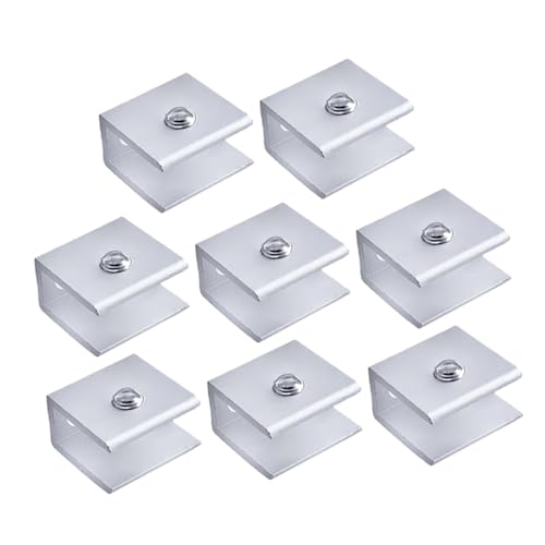 ORFOFE 8 Stück Verstellbare Quadratische Glasclip halterung aus Aluminium Robuste Glasklemmen für Glasregale Einfache Montage für Glasablagen Vielseitig Einsetzbar im Haushalt und Büro ORFOFE 8 Stück Verstellbare Quadratische Glasclip halterung aus Aluminium Robuste Glasklemmen für Glasregale Einfache Montage für Glasablagen Vielseitig Einsetzbar im Haushalt und Büro von ORFOFE