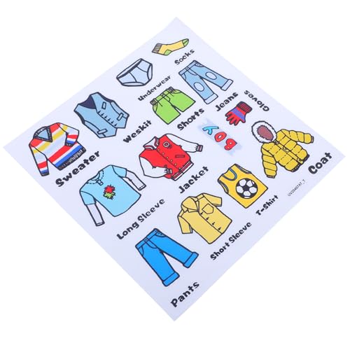 ORFOFE Abziehbare Kleiderschrank Aufkleber Selbstklebende Kleidung Etiketten Kleidung Sortieraufkleber für Kommode Kinderzimmer Dekorative Kleiderklassifizierung von ORFOFE