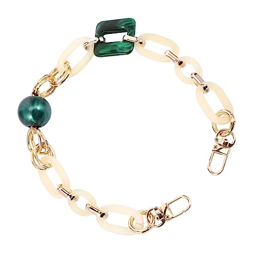 ORFOFE Acryl Taschenkette Retro Stil Dekorativer Purse Chain Ersatzriemen Langlebiger Robuster Acryl Handtaschenriemen in Beige grün Modischer Schmuck für Handtaschen und Umhängetaschen ORFOFE Acryl Taschenkette Retro Stil Dekorativer Purse Chain Ersatzriemen Langlebiger Robuster Acryl Handtaschenriemen in Beige grün Modischer Schmuck für Handtaschen und Umhängetaschen von ORFOFE