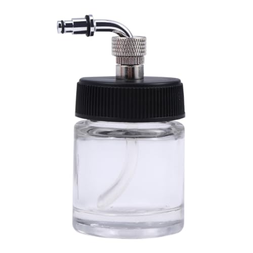 ORFOFE Airbrush Flasche aus Klarem Glas mit Deckeladapter Nachfüllbare Farbtöpfe für Siphon Airbrush Modelle Wie Master Badger Passend für Präzises Sprühflaschenbefüllen ORFOFE Airbrush Flasche aus Klarem Glas mit Deckeladapter Nachfüllbare Farbtöpfe für Siphon Airbrush Modelle Wie Master Badger Passend für Präzises Sprühflaschenbefüllen von ORFOFE