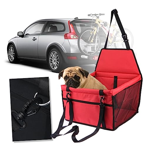 ORFOFE Atmungsaktiver Wasserdichter Auto haustiersitz mit Verstärkten Stützstangen Verstellbarem und Fronttasche für Kleine Hunde und Katzen als Sichere Transporttasche für Unterwegs ORFOFE Atmungsaktiver Wasserdichter Auto haustiersitz mit Verstärkten Stützstangen Verstellbarem und Fronttasche für Kleine Hunde und Katzen als Sichere Transporttasche für Unterwegs von ORFOFE