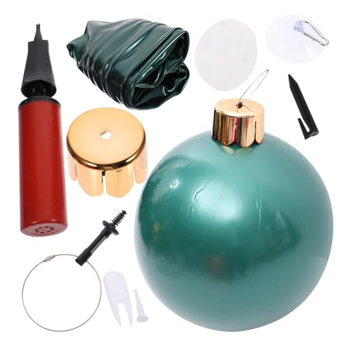 ORFOFE Aufblasbare Weihnachtskugel PVC Vintage Grün mit Zubehörteilen für Outdoor Weihnachtsdeko Garten Terrasse Wiese Zufällige Farbe ORFOFE Aufblasbare Weihnachtskugel PVC Vintage Grün mit Zubehörteilen für Outdoor Weihnachtsdeko Garten Terrasse Wiese Zufällige Farbe von ORFOFE