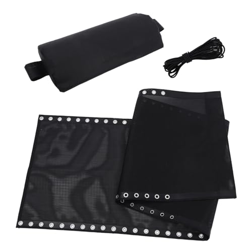 ORFOFE Balkonstuhl Ersatzstoff Schwarz mit Kissen und Seil Outdoor Klappstuhl Zubehör Leichtes Platzsparendes Material für Camping Garten Terrasse Faltbare Liegestuhl Reparatur von ORFOFE