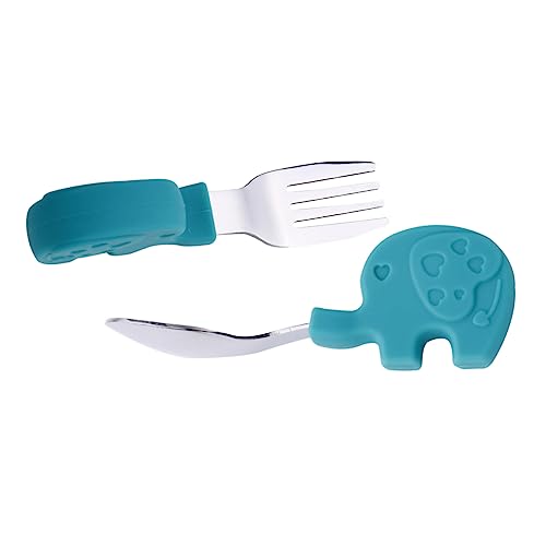 ORFOFE Besteck -löffel Und -gabeln Ergonomisches Design Für Kleinkinder Sicheres Und Langlebiges Essenstraining Grüner Elefant ORFOFE Besteck -löffel Und -gabeln Ergonomisches Design Für Kleinkinder Sicheres Und Langlebiges Essenstraining Grüner Elefant von ORFOFE