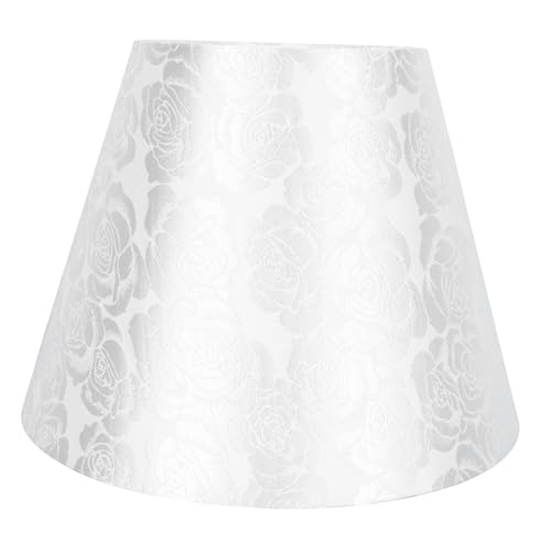 ORFOFE Bestickter Lampenschirm aus Textil mit Robustem Gestell Weißer Jacquard Lampenbezug für Tischlampe Dekorativer Lichtschutz für Wohnliche Atmosphäre und Sanfte Beleuchtung ORFOFE Bestickter Lampenschirm aus Textil mit Robustem Gestell Weißer Jacquard Lampenbezug für Tischlampe Dekorativer Lichtschutz für Wohnliche Atmosphäre und Sanfte Beleuchtung von ORFOFE