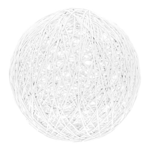 ORFOFE Boho Rustikaler Lampenschirm Rattan Runde Hängelampe für Sanfte Beleuchtung Handgefertigte Lichtabdeckung für Wohn und Gartenbereich Stilvolle Inneneinrichtung von ORFOFE