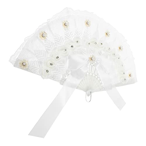 ORFOFE Braut Spitzenfächer Leichtes Design Langlebiger Handventilator Hochzeit Fotorequisite Dekorativer Spitzenfächer für Braut und Party ORFOFE Braut Spitzenfächer Leichtes Design Langlebiger Handventilator Hochzeit Fotorequisite Dekorativer Spitzenfächer für Braut und Party von ORFOFE