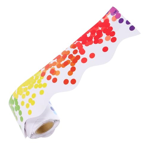 ORFOFE Bunte Pinnwand Randbordüre Bulletin Board Dekoration Klassenzimmer Deko Robuste Reißfeste Zuschneidbare Randverzierung für Schule und Büro von ORFOFE