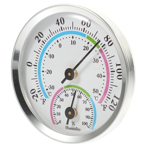 ORFOFE Digitales Hygrometer Thermometer Innen und Außen Mini Temperatur und Luftfeuchtigkeitsmesser Silber für Büro Gewächshaus Sauna Batteriefrei Handlich und Praktisch ORFOFE Digitales Hygrometer Thermometer Innen und Außen Mini Temperatur und Luftfeuchtigkeitsmesser Silber für Büro Gewächshaus Sauna Batteriefrei Handlich und Praktisch von ORFOFE