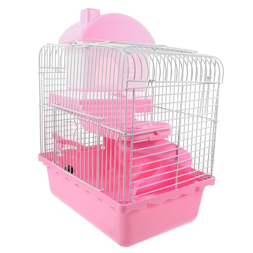 ORFOFE Doppelstöckiger Zwerghamsterkäfig Großes Abnehmbares Schloss für Hamster und Kleintiere Einfach zu Reinigen Stabiles Design für Ratten und Meerschweinchen ORFOFE Doppelstöckiger Zwerghamsterkäfig Großes Abnehmbares Schloss für Hamster und Kleintiere Einfach zu Reinigen Stabiles Design für Ratten und Meerschweinchen von ORFOFE