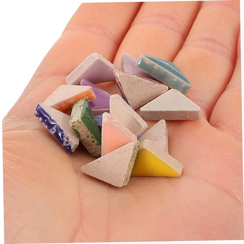 ORFOFE Dreieckige Mosaikfliesen Bunte Keramik DIY Bastelmaterial Für Bilderrahmen Untersetzer Heimdeko Handwerk Erwachsene ORFOFE Dreieckige Mosaikfliesen Bunte Keramik DIY Bastelmaterial Für Bilderrahmen Untersetzer Heimdeko Handwerk Erwachsene von ORFOFE