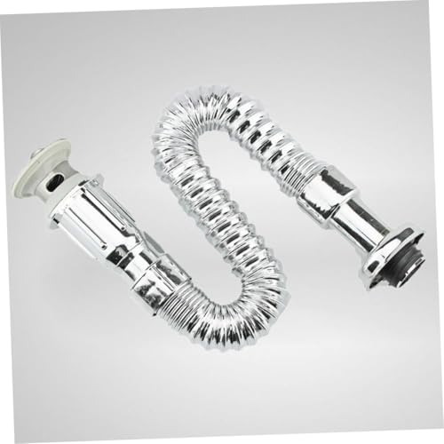 ORFOFE Edelstahl Abs Waschbecken Ablaufrohr mit Geruchsverschluss Verstellbarer Siphon Wasserablauf für Waschbecken und Toilette Langlebiges Geruchsdichtes Drainagesystem in Silber ORFOFE Edelstahl Abs Waschbecken Ablaufrohr mit Geruchsverschluss Verstellbarer Siphon Wasserablauf für Waschbecken und Toilette Langlebiges Geruchsdichtes Drainagesystem in Silber von ORFOFE