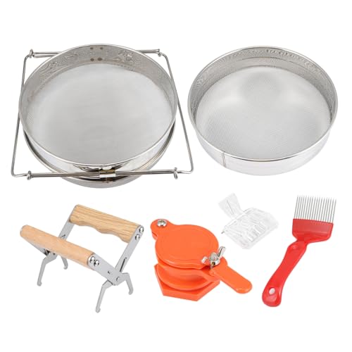 ORFOFE Edelstahl Bienenwerkzeug Set Teilig Langlebig Leicht Praktisches Imker Zubehör mit Doppeltem Honigfilter Bienenkönigin Fanggabel und Honiggabel für Imker und Honigernte ORFOFE Edelstahl Bienenwerkzeug Set Teilig Langlebig Leicht Praktisches Imker Zubehör mit Doppeltem Honigfilter Bienenkönigin Fanggabel und Honiggabel für Imker und Honigernte von ORFOFE