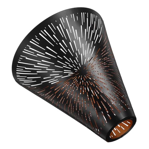 ORFOFE Eisen Lampenschirm mit Design Schwarze Außen und Goldene Innenbeschichtung Hohle Metall Abdeckung Dekorativer Netz Lampenschirm für Steh und Nachttischlampen Lochdurchmesser ORFOFE Eisen Lampenschirm mit Design Schwarze Außen und Goldene Innenbeschichtung Hohle Metall Abdeckung Dekorativer Netz Lampenschirm für Steh und Nachttischlampen Lochdurchmesser von ORFOFE
