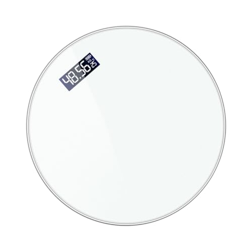 ORFOFE Elektronische Körperwaage Weiß Wiederaufladbar Körperanalyse mit Sicherheitsglas und Abs Gehäuse Langlebig für Zuhause Sport und Gesundheitsmanagement von ORFOFE
