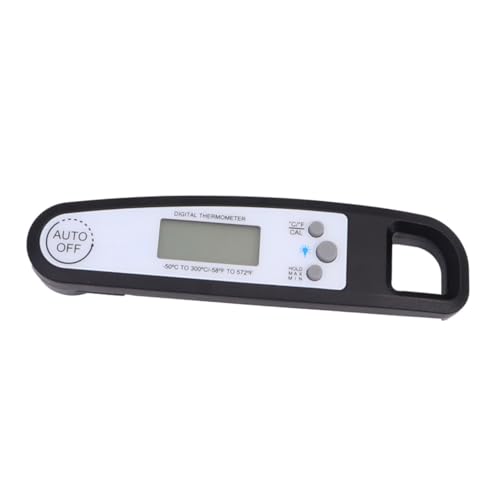 ORFOFE Elektronisches Faltbares Bbq Küchenthermometer mit Leuchtender Sonde Präzises Food Thermometer für Grillen Kochen und Fleisch Schnelles Ablesen Schwarzes Klappdesign von ORFOFE