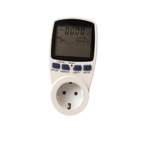 ORFOFE Energiezähler Steckdose mit LCD Display Digitaler Wattmeter und Energieanalysator Misst Spannung Strom für Heimgebrauch von ORFOFE