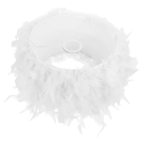 ORFOFE Fluffiger Lampenschirm Federn Lampenschirm für Tischlampe Stehlampe Schlafzimmer Wohnzimmer Minimalistisches Design von ORFOFE