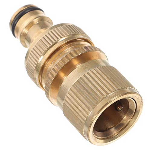 ORFOFE Gartenschlauch Adapter Schnellanschluss Robuster Wasseranschluss für Gartenbewässerung Messingmaterial und Langlebig Einsetzbar von ORFOFE