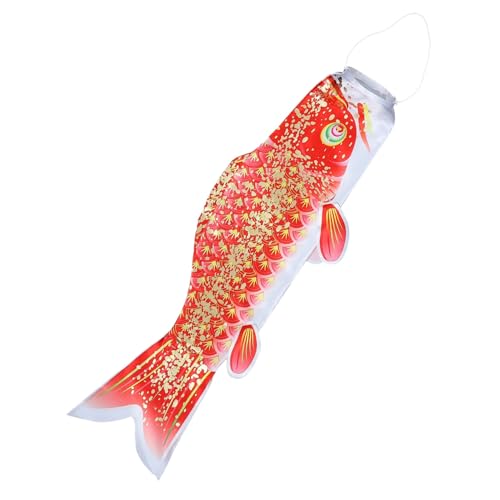ORFOFE Gefrostete Gold Rote Japanische Karpfenflagge Leichte Dekorative Koinobori Fahne für Innen und Außenbereich Festliche Haus und Gartendeko ORFOFE Gefrostete Gold Rote Japanische Karpfenflagge Leichte Dekorative Koinobori Fahne für Innen und Außenbereich Festliche Haus und Gartendeko von ORFOFE