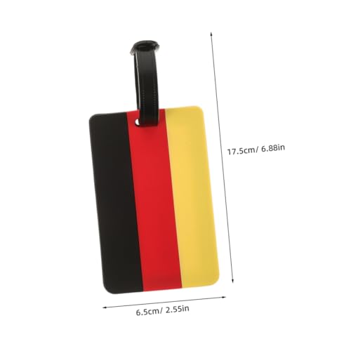 ORFOFE Gepäckanhänger Deutschland Flagge PVC Reise Kofferanhänger mit Verlust Namensschild Boarding Tag Vielseitig für Flugreisen und Arbeit Id von ORFOFE