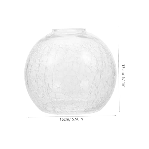 ORFOFE Glas Lampenschirm Rund mit Rissmuster Dekorativer Lampenschirm für Deckenleuchten Weiches Licht Modernes Design Ersatz für Fassung Ø Geeignet für Wohnzimmer und Schlafzimmer von ORFOFE