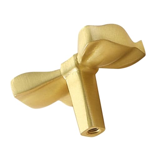 ORFOFE Goldene Messinggriffe Bow Drawer Pulls für Kinderkommoden Boho Möbelknöpfe mit Schleifendesign Stabile Schranktürgriffe Dekorative Schubladengriffe für Kleiderschränke und Möbel von ORFOFE