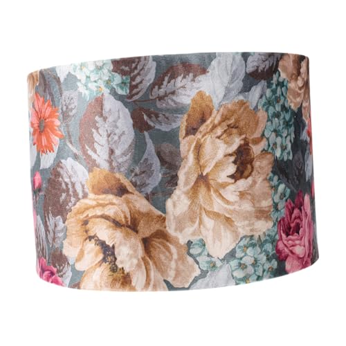 ORFOFE Goldener Lampenschirm mit Blumenmuster Samtstoff Dekorative Blüten Lichtabdeckung für Kronleuchter Wohnzimmer Schlafzimmer Warmes Stimmungsvolles Flair von ORFOFE