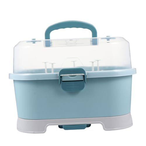 ORFOFE Große Babyflaschen-aufbewahrungsbox mit Abnehmbarem Trockengestell Tragbarer Milchflaschen-organizer Leicht zu Reinigen und Transportieren für Babybedarf und Sichere ORFOFE Große Babyflaschen-aufbewahrungsbox mit Abnehmbarem Trockengestell Tragbarer Milchflaschen-organizer Leicht zu Reinigen und Transportieren für Babybedarf und Sichere von ORFOFE
