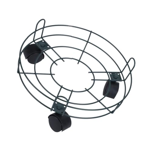 ORFOFE Großer Robuster Metall Blumentopfroller mit Lenkrollen und Bremse Bewegliches Pflanzgefäß Tablett für Drinnen und Draußen Geeignet für Große Pflanzkübel und Schwere Blumentöpfe von ORFOFE