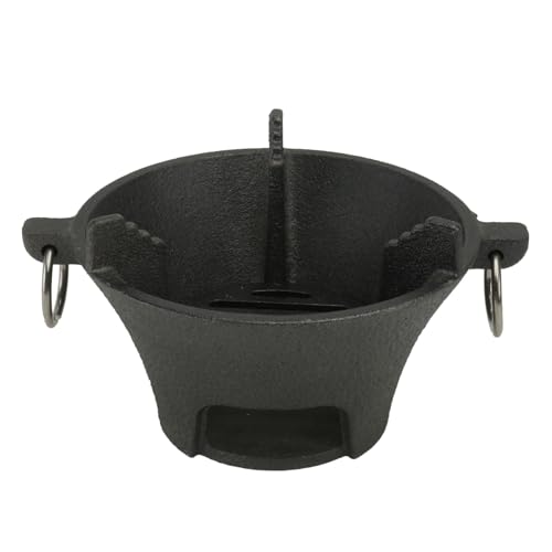 ORFOFE Gusseiserner Holzkohlegrill Praktisch Langlebig für Outdoor Camping Garten Bbq Leichter Tragbarer Kohlegrill mit Glatter Oberfläche Einfach zu Reinigen für Picknick und Party von ORFOFE